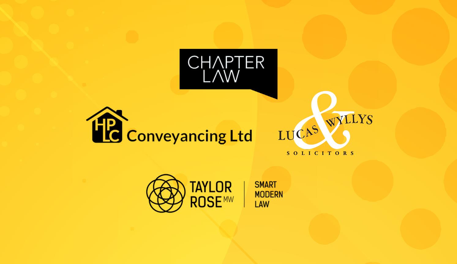 logos of chapter law, taylor rose, hplc conveyancing and lucas & wyllys